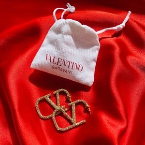 Valentino Garavani VLogo Signature Earrings In Metal And Swarovski Crystals